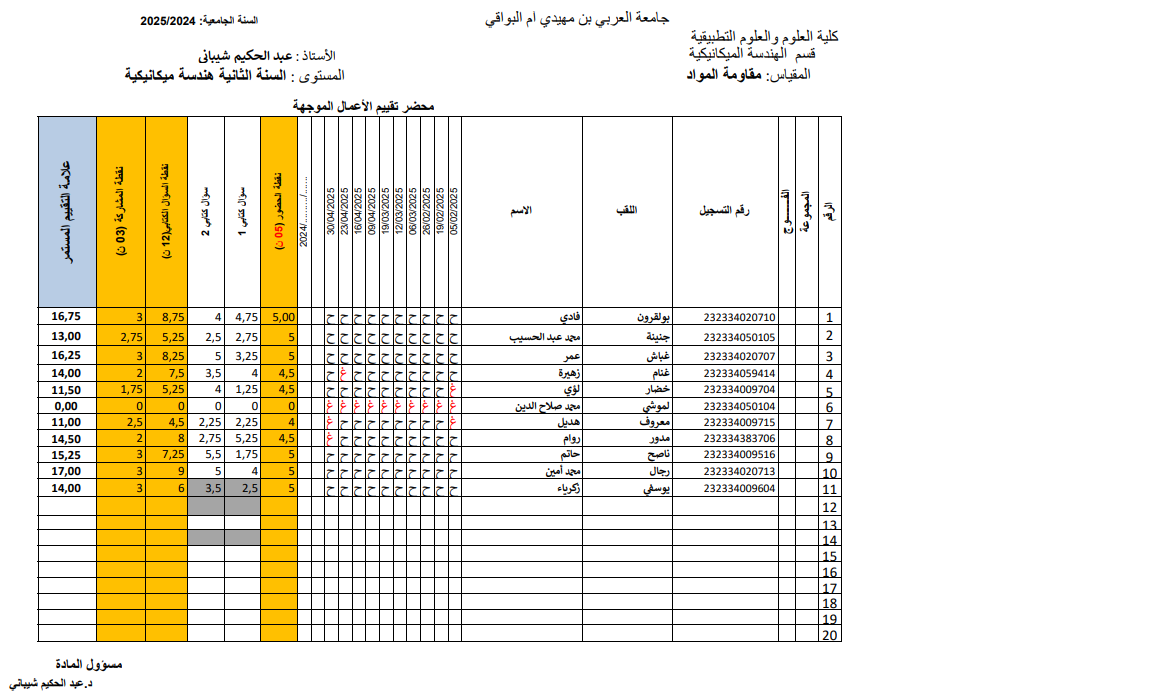 نقطة التقويم المستمر -همك  